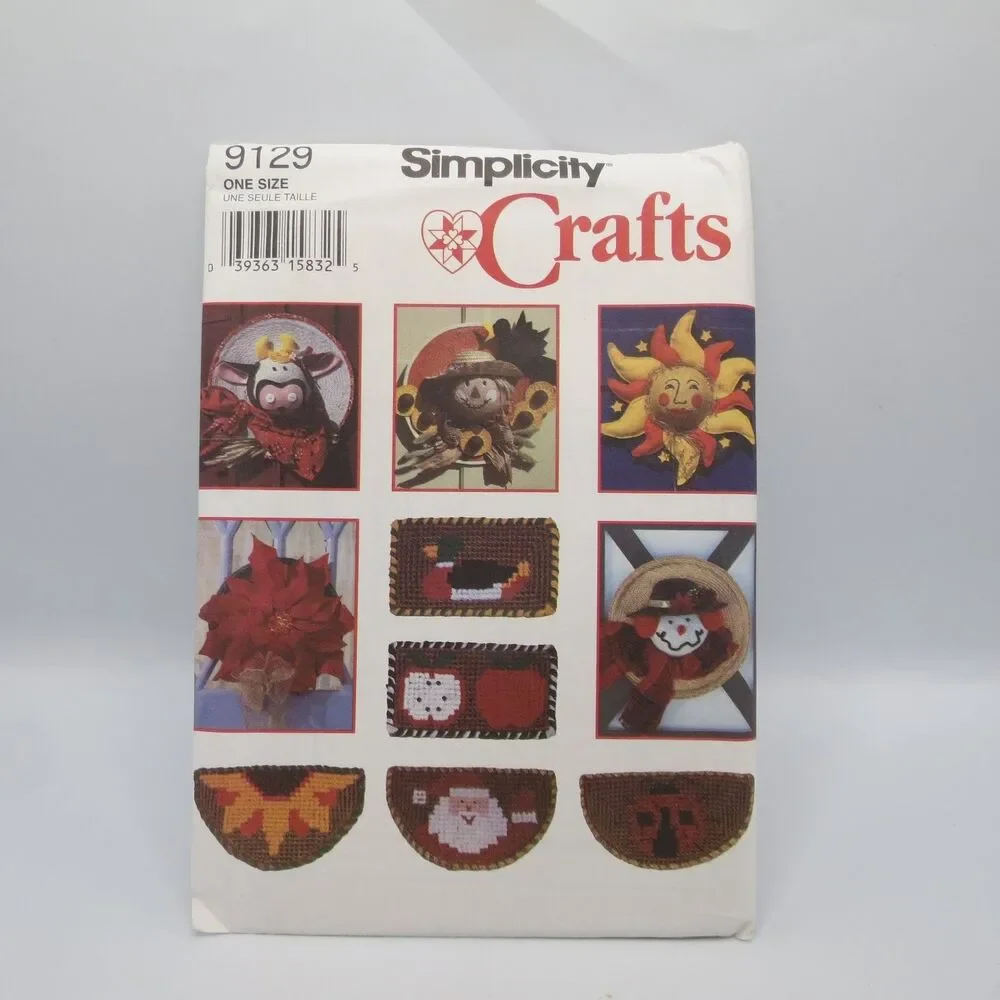 Simplicity 9129 Crafts Decorative Door Mats ONE SIZE 90s Seasonal Holiday